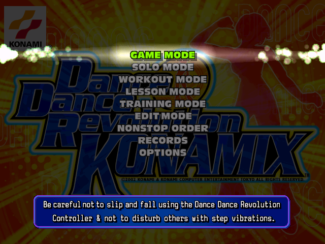 Dance Dance Revolution Konamix background